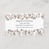 Rose Blume Business Card Visitenkarte (Rückseite)