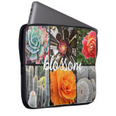 Rose Blume Cacti Foto Collage Blossom Skript Laptopschutzhülle (Vorne Rechts)