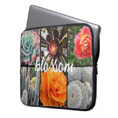 Rose Blume Cacti Foto Collage Blossom Skript Laptopschutzhülle (Vorderseite Links)