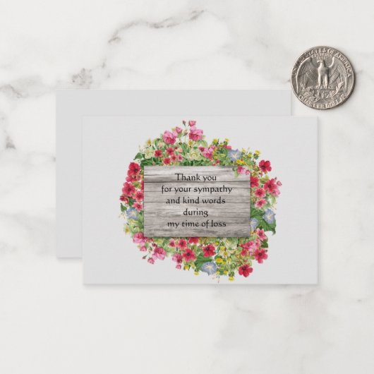 Rose Blume Danke Karte (Vorderseite/Rückseite Beispiel)