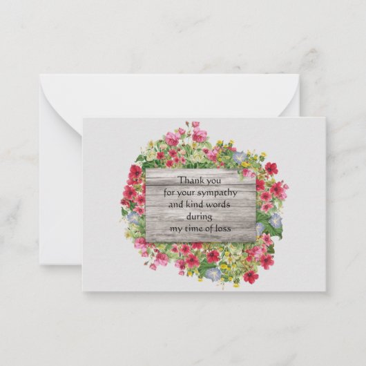 Rose Blume Danke Karte (Vorderseite)