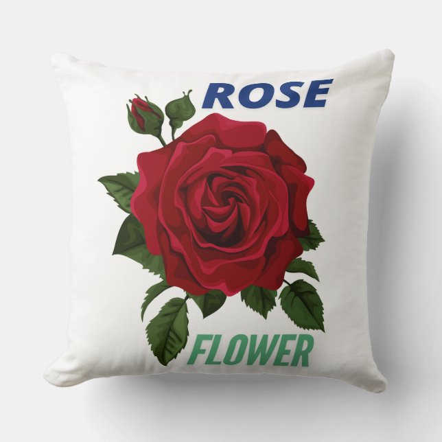 ROSE BLUME DESIGN KISSEN (Vorderseite)