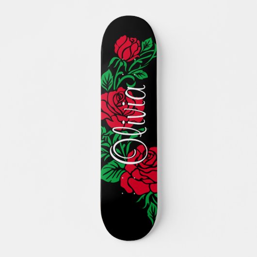 Rose Blume Design-Skateboard Skateboard (Vorne)