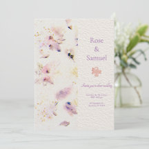 Rose Blume Elegantes Papier Texturierte Hochzeit I