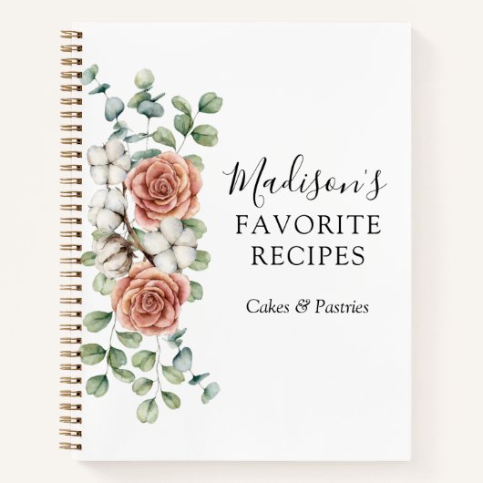 Rose Blume Eukalyptus Rezept Buch (Vorderseite)