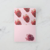 Rose Blume, Feminine, Foto Danke Karte (Innenseite)