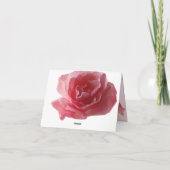 Rose Blume, Feminine, Foto Danke Karte (Rückseite)