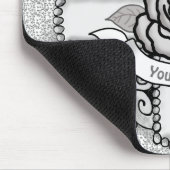 Rose Blume Filigree Christlich Cross Mousepad (Ecke)