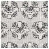 Rose Blume Filigree Christlich Cross Stoff (Nahaufnahme)
