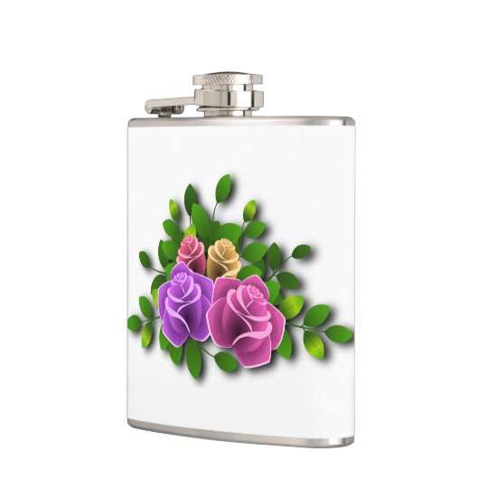 Rose Blume Flachmann (Links)