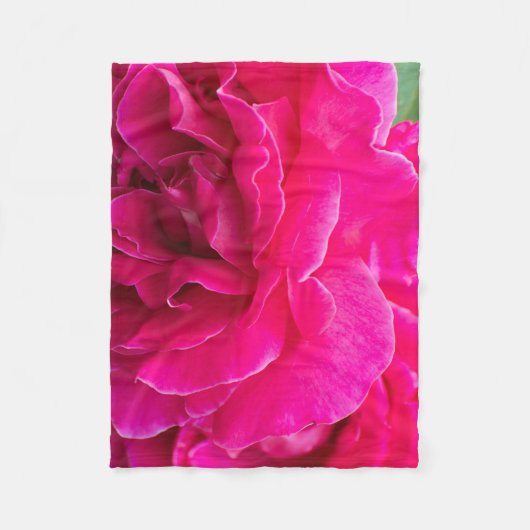 Rose Blume Fleecedecke (Vorderseite)