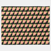 Rose Blume Fleecedecke (Vorderseite (Horizontal))
