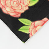 Rose Blume Fleecedecke (Ecke)