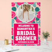 Rose Blume Foto Brautparty Willkommen Acrylschild (Hochzeit)