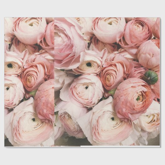 Rose Blume Geschenkpapier (Flach)