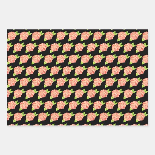 Rose Blume Geschenkpapier Set (Vorderseite 2)