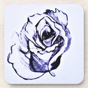 Rose Blume Getränkeuntersetzer