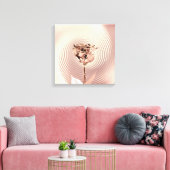 Rose Blume Gold Blush Kupfer Metallic Seide Luxus Leinwanddruck (Insitu (Wohnzimmer))