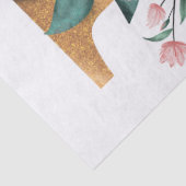 Rose Blume Goldener Buchstabe E Seidenpapier (Detail)