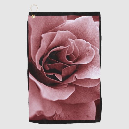 Rose Blume Golfhandtuch (Vorderseite)