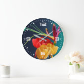 Rose Blume Große Wanduhr (Zuhause)