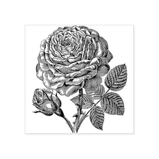 Rose Blume Gummi Briefmarke Gummistempel (Prägung)