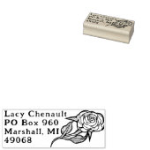 Rose Blume Gummistempel (Stempel)