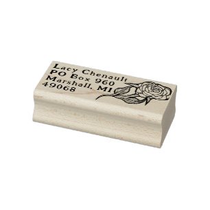 Rose Blume Gummistempel