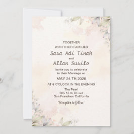 Rose Blume Hochzeit Einladung
