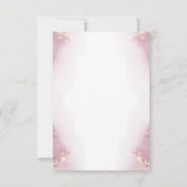 Rose Blume Hochzeit Einladung | Dunkler Schatten L (Rückseite)