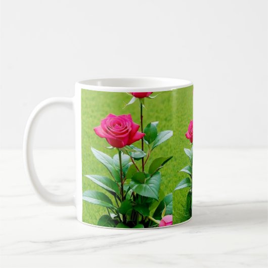 Rose Blume Kaffeetasse (Links)