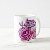 Rose Blume Kaffeetasse (VorderseiteRechts)