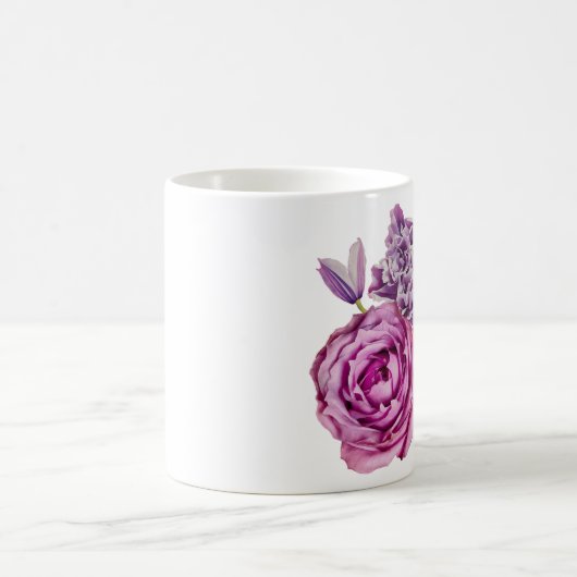 Rose Blume Kaffeetasse (Mittel)