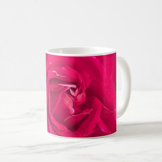 Rose Blume Kaffeetasse (VorderseiteRechts)