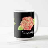 Rose Blume Kaffeetasse (VorderseiteRechts)