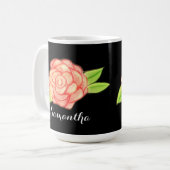 Rose Blume Kaffeetasse (Vorderseite Links)