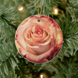 Rose-Blume Keramik Ornament