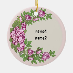 Rose Blume Keramik Ornament