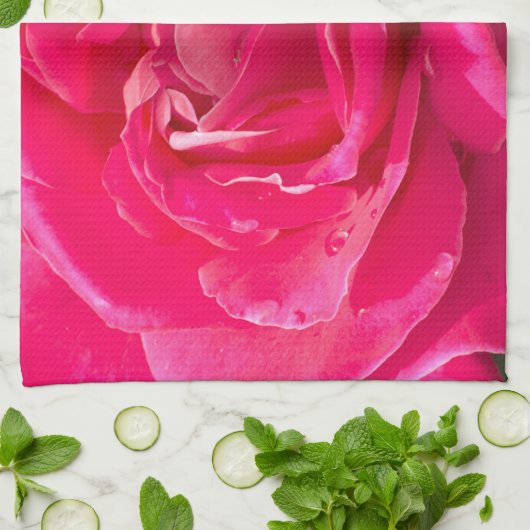 Rose Blume Küchentuch (Gefaltet)