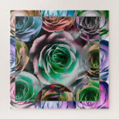 ROSE BLUME KÜNSTLERISCHER STIL PUZZLE (Horizontal)