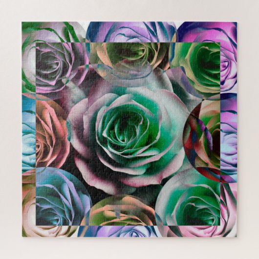 ROSE BLUME KÜNSTLERISCHER STIL PUZZLE (Vertikal)