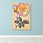 Rose Blume Leinwanddruck (Insitu (Holzboden))
