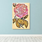 Rose Blume Leinwanddruck (Insitu (Holzboden))