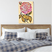 Rose Blume Leinwanddruck (Insitu (Schlafzimmer))
