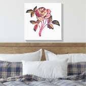 Rose Blume Leinwanddruck (Insitu (Schlafzimmer))