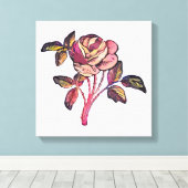 Rose Blume Leinwanddruck (Insitu (Holzboden))