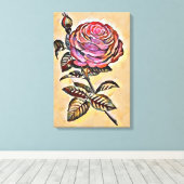 Rose Blume Leinwanddruck (Insitu (Holzboden))