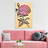 Rose Blume Leinwanddruck (Insitu (Wohnzimmer))