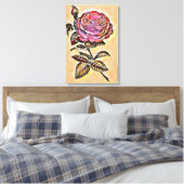 Rose Blume Leinwanddruck (Insitu (Schlafzimmer))