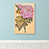 Rose Blume Leinwanddruck (Insitu (Holzboden))